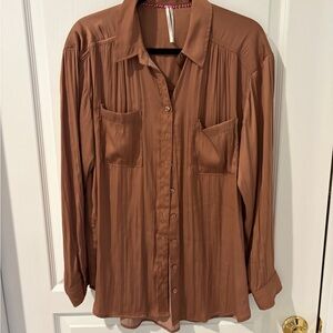 Anthropologie Brown Blouse